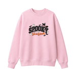 Chaotic Club Embroided Spooky Season Ghosts Black Cat Broom Halloween Crewneck Sweatshirt