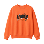 Chaotic Club Embroided Spooky Season Ghosts Black Cat Broom Halloween Crewneck Sweatshirt