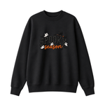Chaotic Club Embroided Spooky Season Ghosts Black Cat Broom Halloween Crewneck Sweatshirt