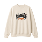 Chaotic Club Embroided Spooky Season Ghosts Black Cat Broom Halloween Crewneck Sweatshirt