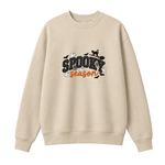 Chaotic Club Embroided Spooky Season Ghosts Black Cat Broom Halloween Crewneck Sweatshirt
