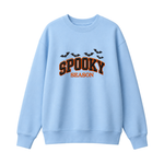 Chaotic Club Embroided Spooky Season Varsity Lettering Flying Bats Halloween Crewneck Sweatshirt