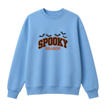 Chaotic Club Embroided Spooky Season Varsity Lettering Flying Bats Halloween Crewneck Sweatshirt