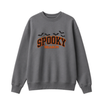 Chaotic Club Embroided Spooky Season Varsity Lettering Flying Bats Halloween Crewneck Sweatshirt
