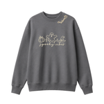 Chaotic Club Embroided Spooky Vibes Doodle Art Ghost Pumpkin Custom Name Crewneck Sweatshirt
