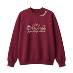 Chaotic Club Embroided Spooky Vibes Doodle Art Ghost Pumpkin Custom Name Crewneck Sweatshirt