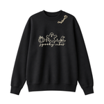Chaotic Club Embroided Spooky Vibes Doodle Art Ghost Pumpkin Custom Name Crewneck Sweatshirt