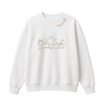 Chaotic Club Embroided Spooky Vibes Doodle Art Ghost Pumpkin Custom Name Crewneck Sweatshirt