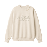 Chaotic Club Embroided Spooky Vibes Doodle Art Ghost Pumpkin Custom Name Crewneck Sweatshirt