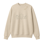 Chaotic Club Embroided Spooky Vibes Doodle Art Ghost Pumpkin Custom Name Crewneck Sweatshirt