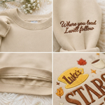 Chaotic Club Embroided Stars Hollow Connecticut Lukes Diner Dragonfly Inn Crewneck Sweatshirt
