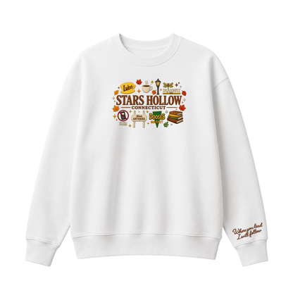 Chaotic Club Embroided Stars Hollow Connecticut Lukes Diner Dragonfly Inn Crewneck Sweatshirt