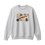 Chaotic Club Embroided Wizard School Magical Elements Personalized Sleeve Name Crewneck Sweatshirt