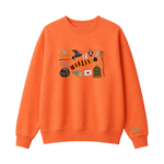 Chaotic Club Embroided Wizard School Magical Elements Personalized Sleeve Name Crewneck Sweatshirt