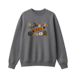 Chaotic Club Embroided Wizard School Magical Elements Personalized Sleeve Name Crewneck Sweatshirt