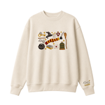 Chaotic Club Embroided Wizard School Magical Elements Personalized Sleeve Name Crewneck Sweatshirt