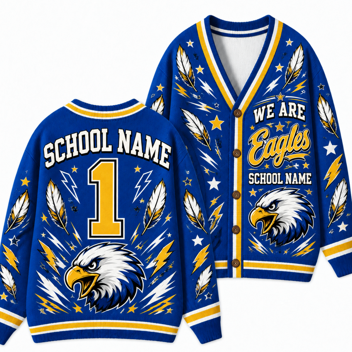 Chaotic Club Feather Headdress Spirit Mascot Cardigan