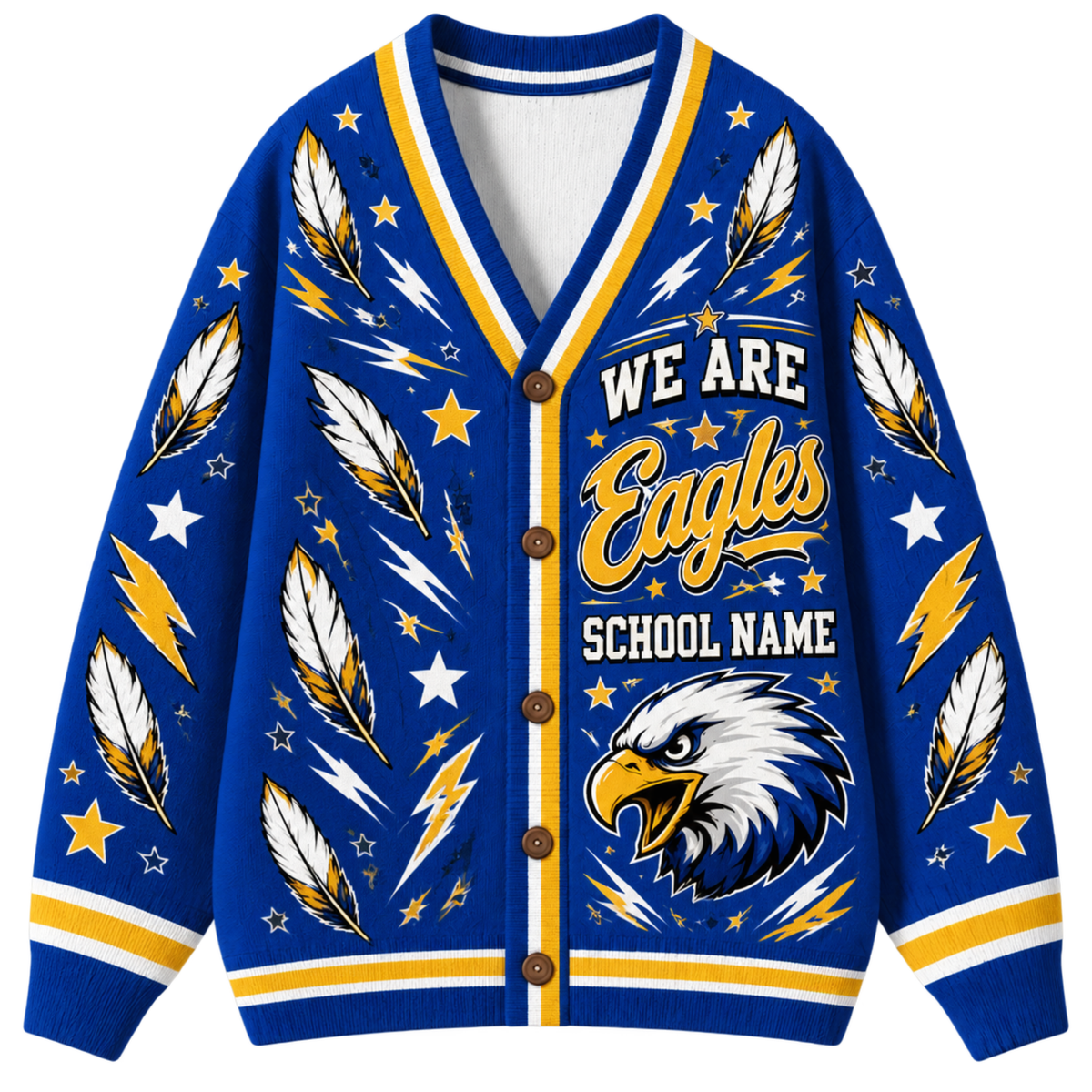 Chaotic Club Feather Headdress Spirit Mascot Cardigan
