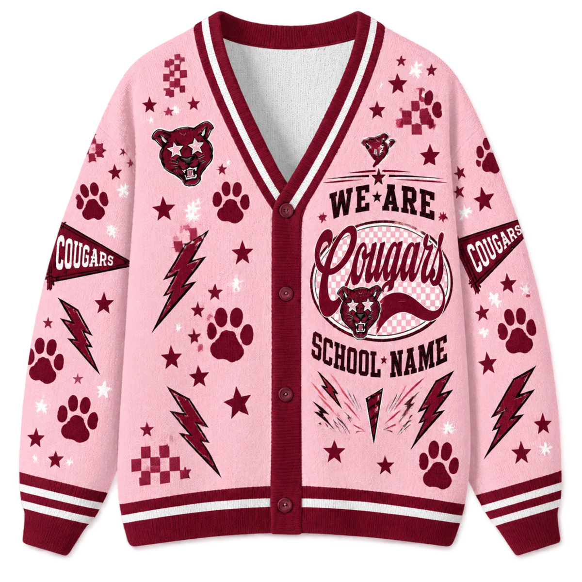 Chaotic Club Feather Headdress Spirit Mascot Cardigan