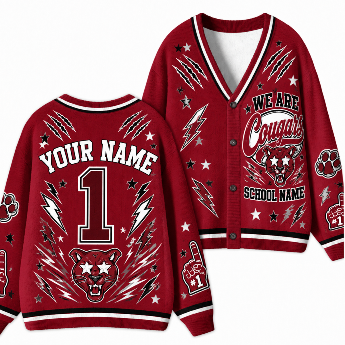 Chaotic Club Feather Headdress Spirit Mascot Cardigan