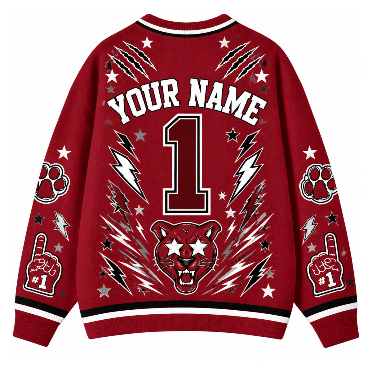 Chaotic Club Feather Headdress Spirit Mascot Cardigan