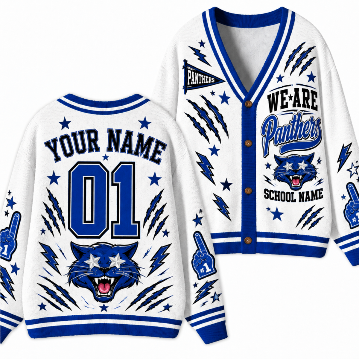 Chaotic Club Feather Headdress Spirit Mascot Cardigan