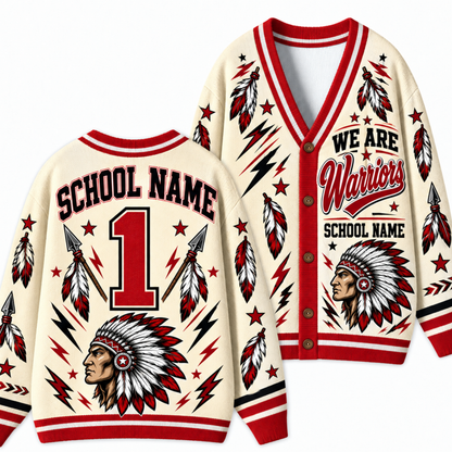 Chaotic Club Feather Headdress Spirit Mascot Cardigan