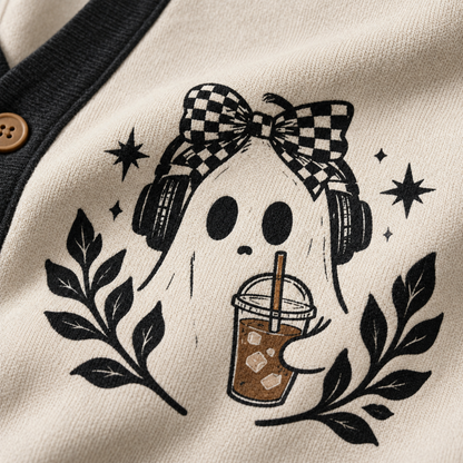 Chaotic Club Ghosting The World Checkered Knit Cardigan