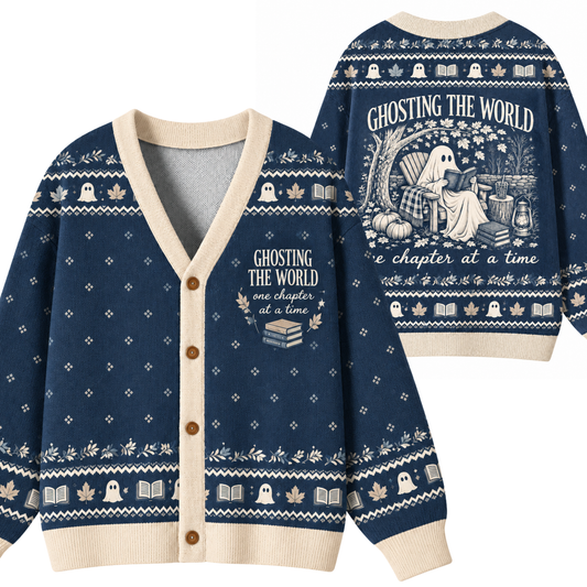 Chaotic Club Ghosting The World Knit Cardigan