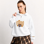 Chaotic Club Gingham Embroided Custom Game Day Mascot Head Quarter Zip Sweatshirt
