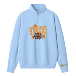 Chaotic Club Gingham Embroided Custom Game Day Mascot Head Quarter Zip Sweatshirt