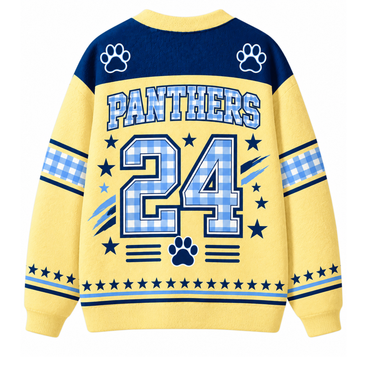 Chaotic Club Gingham Mascot Game Day Cardigan