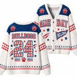 Chaotic Club Gingham Mascot Game Day Cardigan