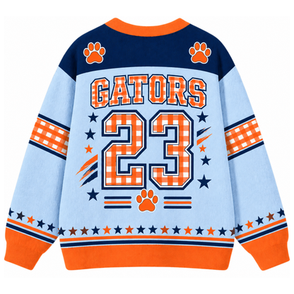 Chaotic Club Gingham Mascot Game Day Cardigan