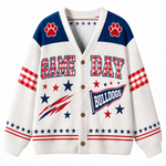 Chaotic Club Gingham Mascot Game Day Cardigan