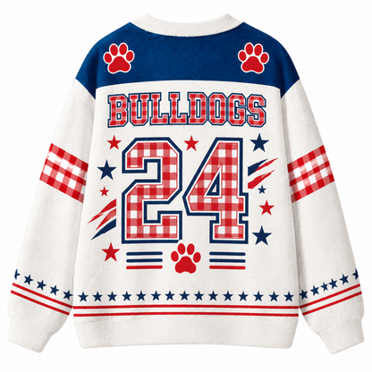 Chaotic Club Gingham Mascot Game Day Cardigan