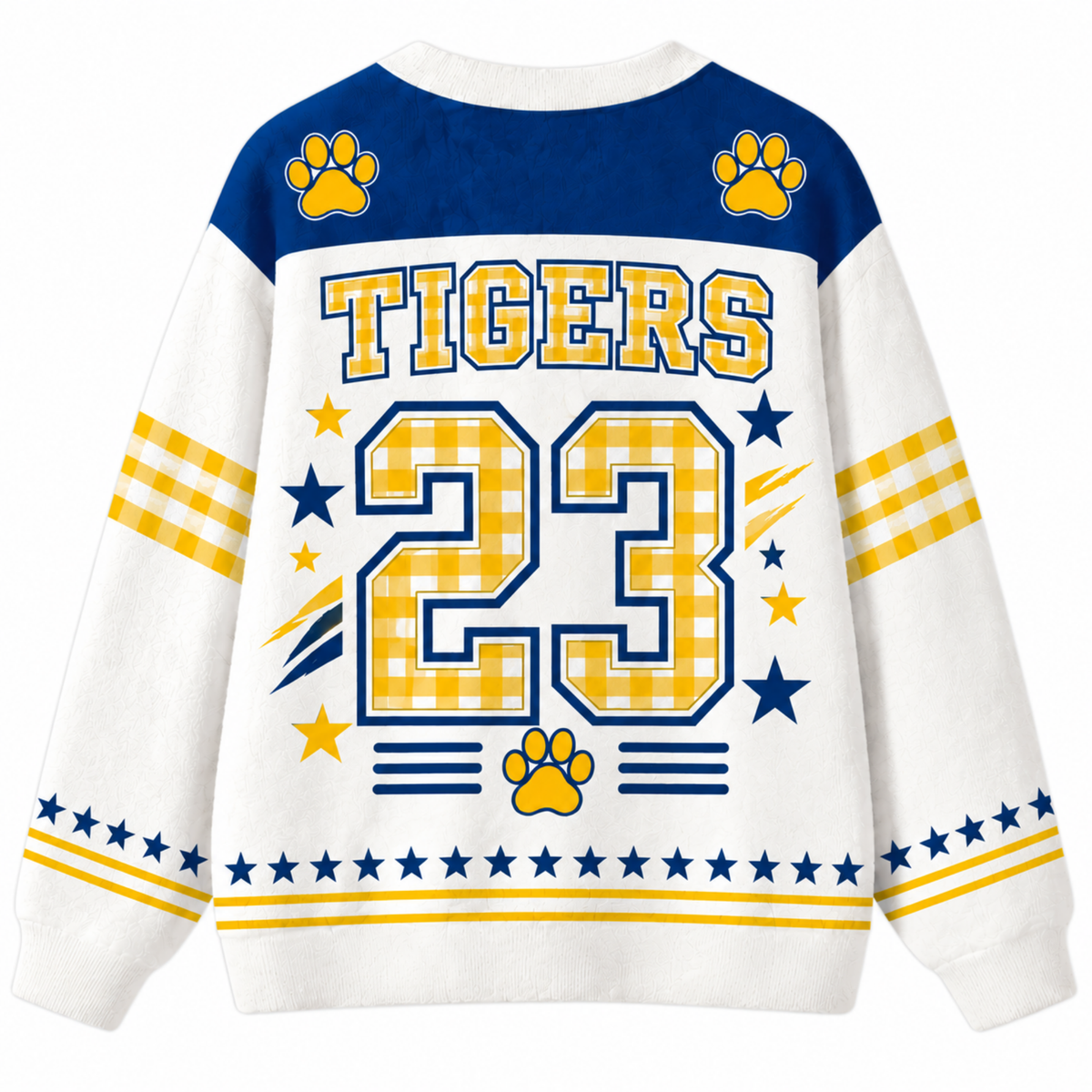 Chaotic Club Gingham Mascot Game Day Cardigan