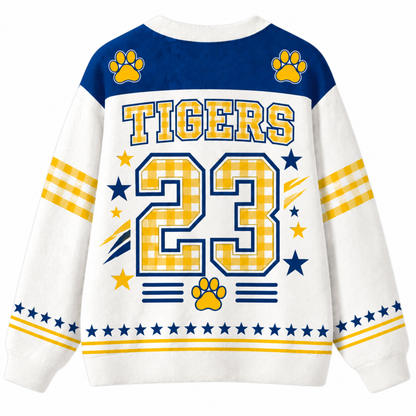 Chaotic Club Gingham Mascot Game Day Cardigan