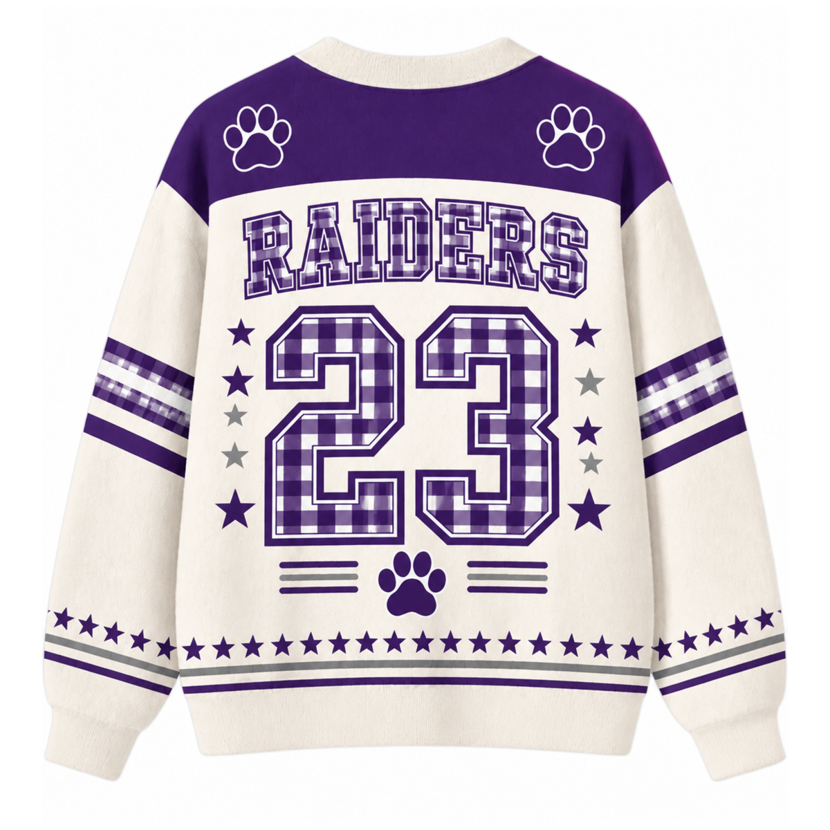 Chaotic Club Gingham Mascot Game Day Cardigan