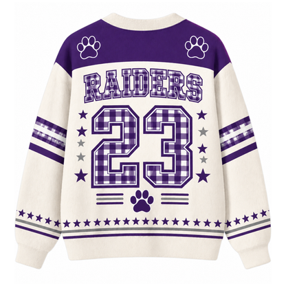 Chaotic Club Gingham Mascot Game Day Cardigan