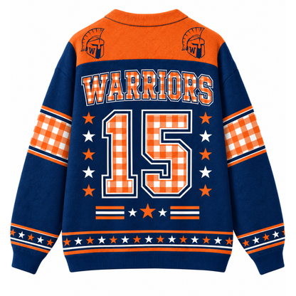 Chaotic Club Gingham Mascot Game Day Cardigan