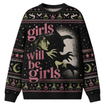 Chaotic Club Girls Will Be Girls Vintage Green Witch Ugly Sweatshirt