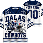 Chaotic Club Glitter Football Helmet Bow Game Day Sports Mesh Jersey