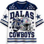 Chaotic Club Glitter Football Helmet Bow Game Day Sports Mesh Jersey