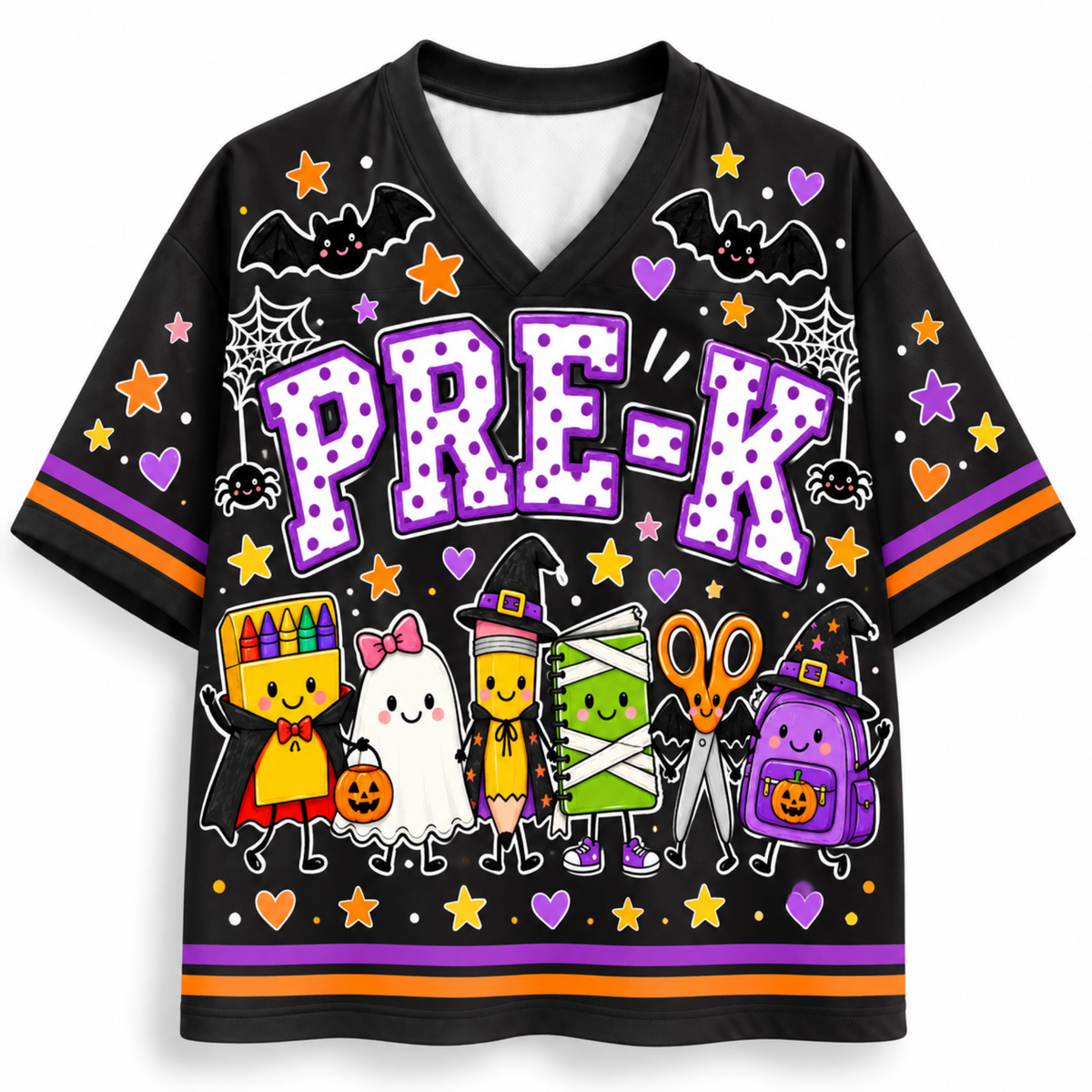 Chaotic Club Halloween School Supplies Sports Mesh Jersey