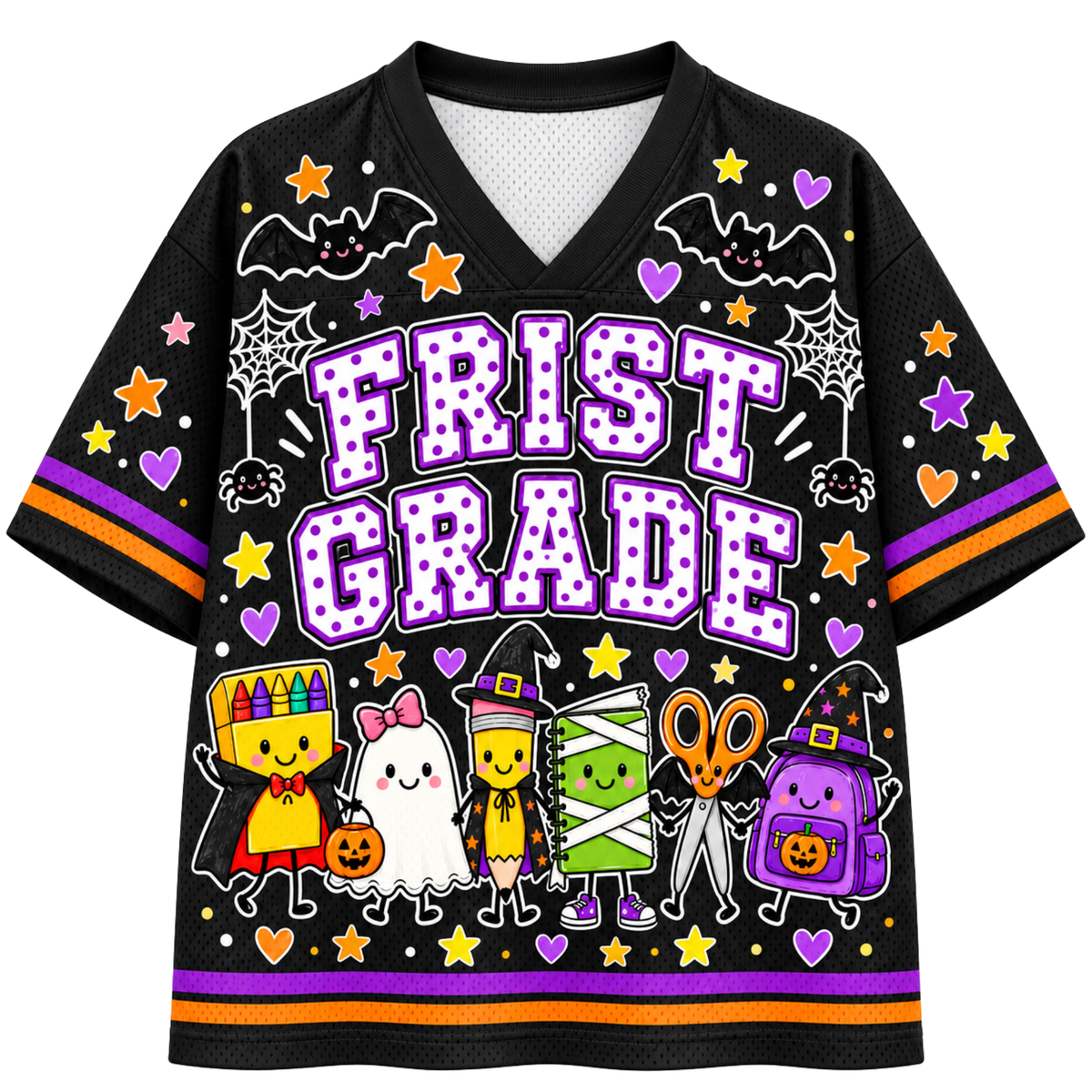 Chaotic Club Halloween School Supplies Sports Mesh Jersey