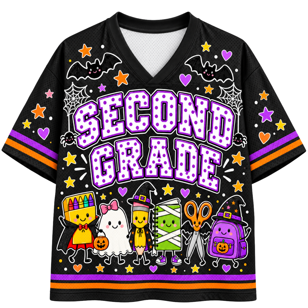 Chaotic Club Halloween School Supplies Sports Mesh Jersey