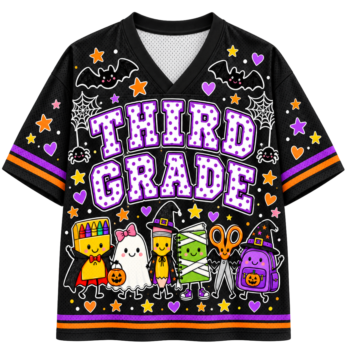Chaotic Club Halloween School Supplies Sports Mesh Jersey