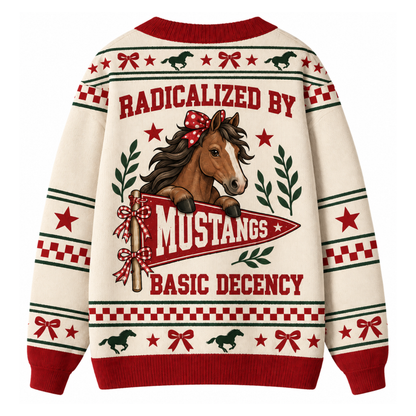 Chaotic Club Holiday Scarf Mascot Game Day Cardigan