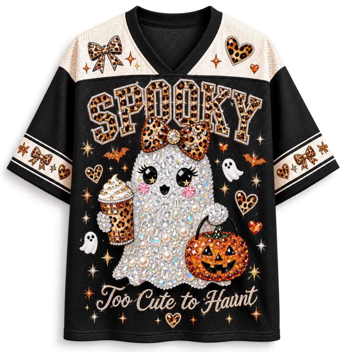 Chaotic Club Leopard Bow Halloween Mesh Jersey